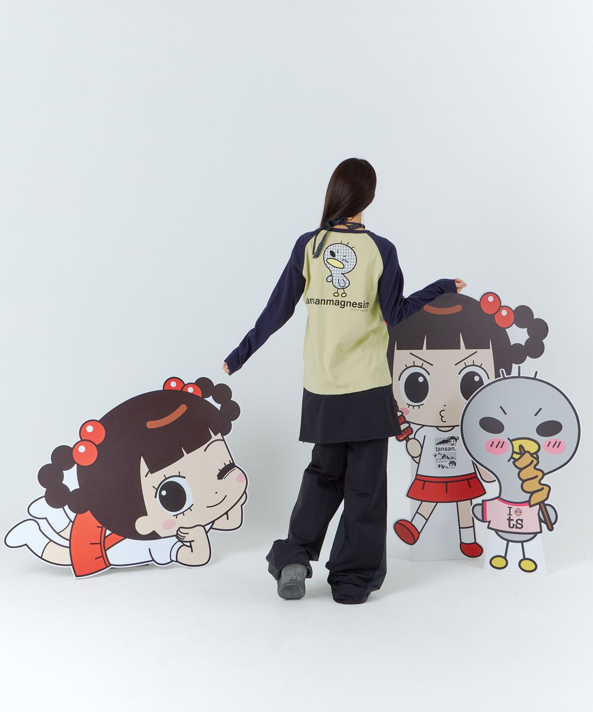 탄산마그네슘(TANSANMAGNESIUM) 안녕자두야X탄산 윙크 꼬꼬 롱슬리브 (라임)