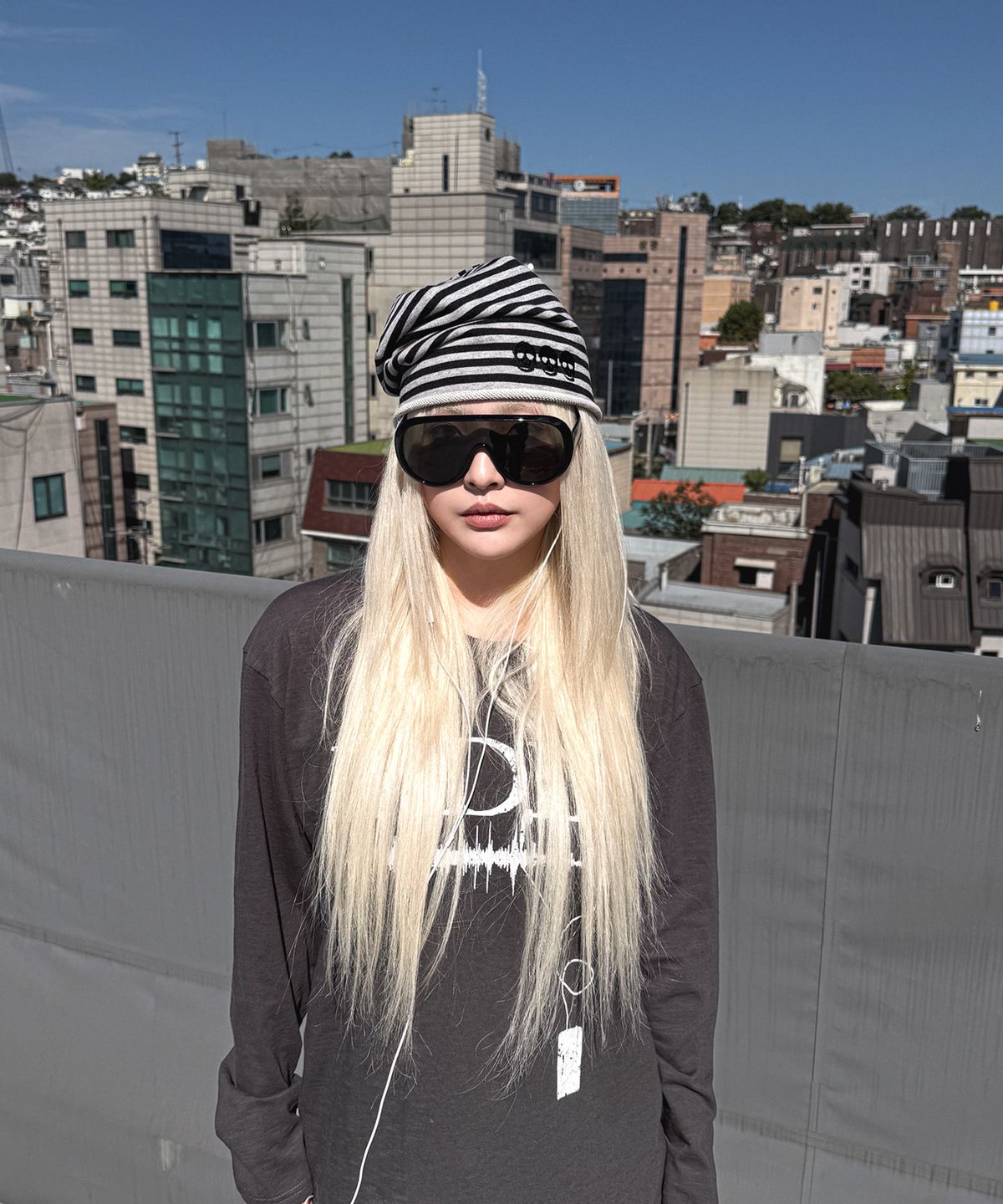 엔엔피스(NNPCS) Skull Stripe Beanie (Gray)