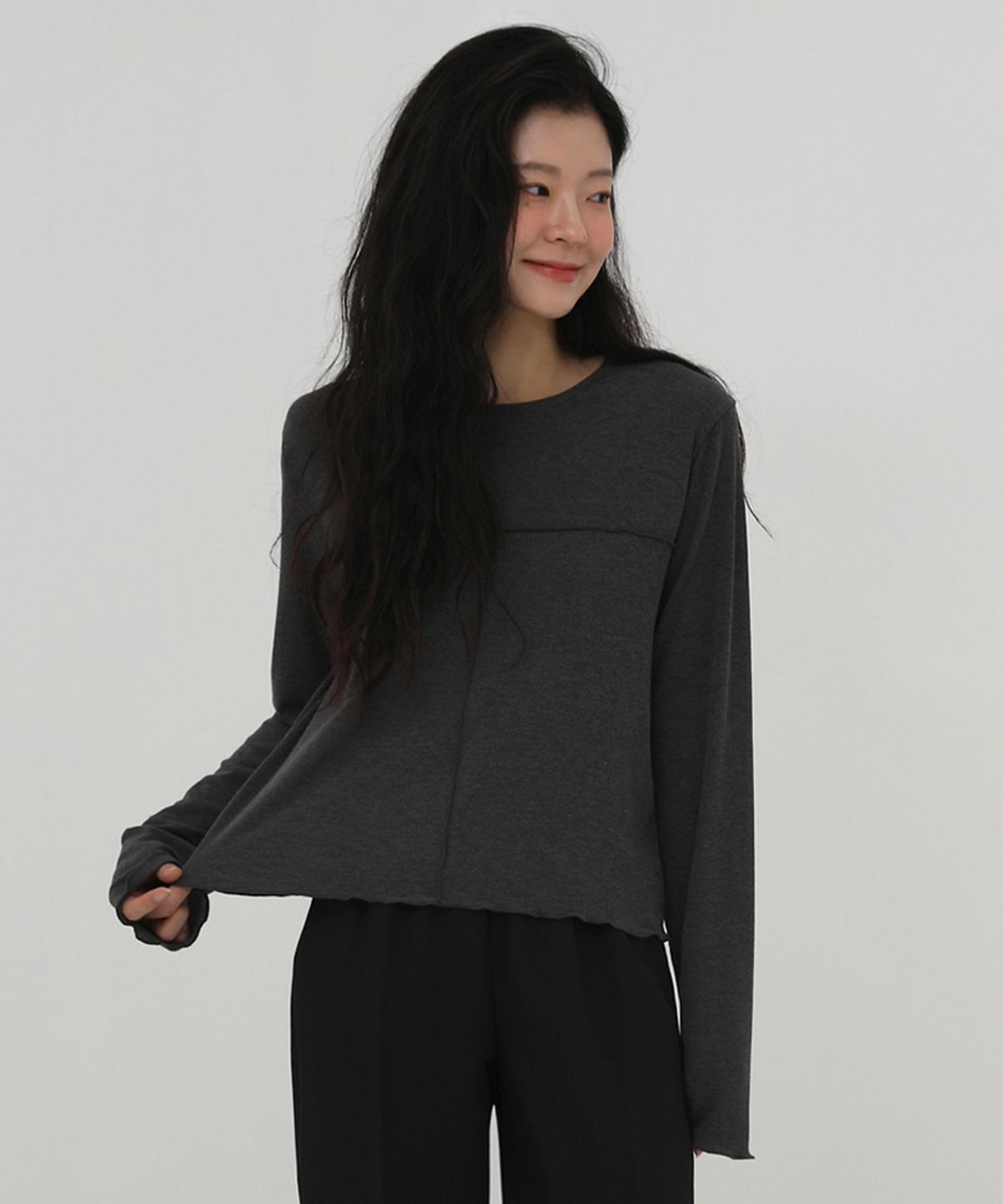 엘뮤즈(LMUSE) ROUND T-SHIRT.012 -Rayon/3color