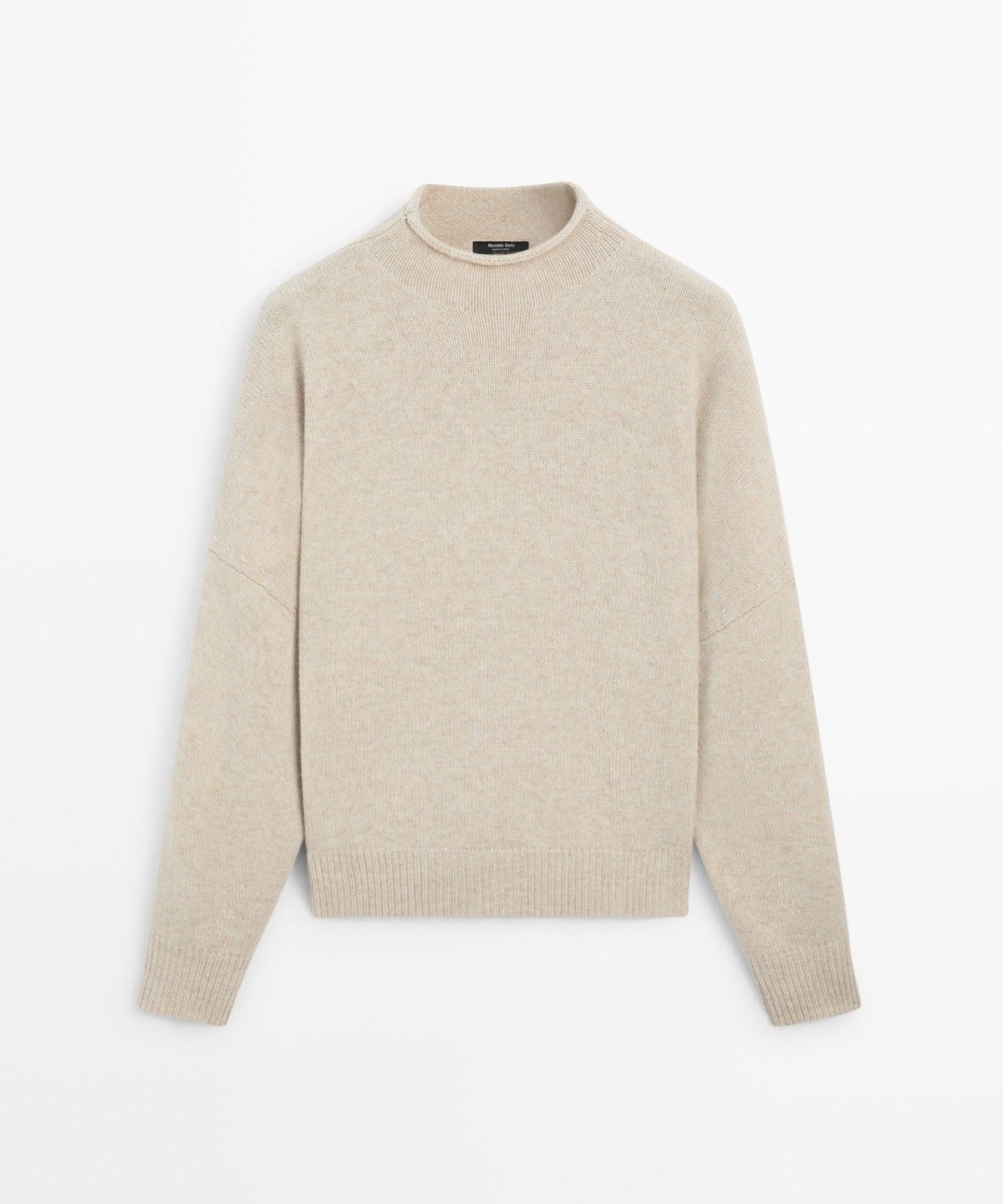 마시모두띠(MASSIMO DUTTI) 100% 울 오버사이즈 퍼널넥 니트 스웨터