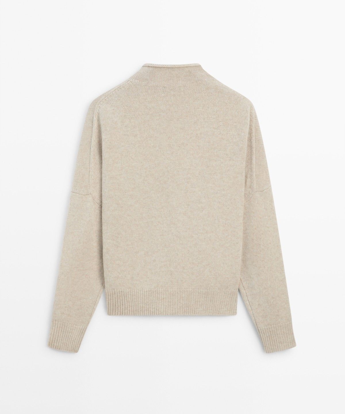 마시모두띠(MASSIMO DUTTI) 100% 울 오버사이즈 퍼널넥 니트 스웨터