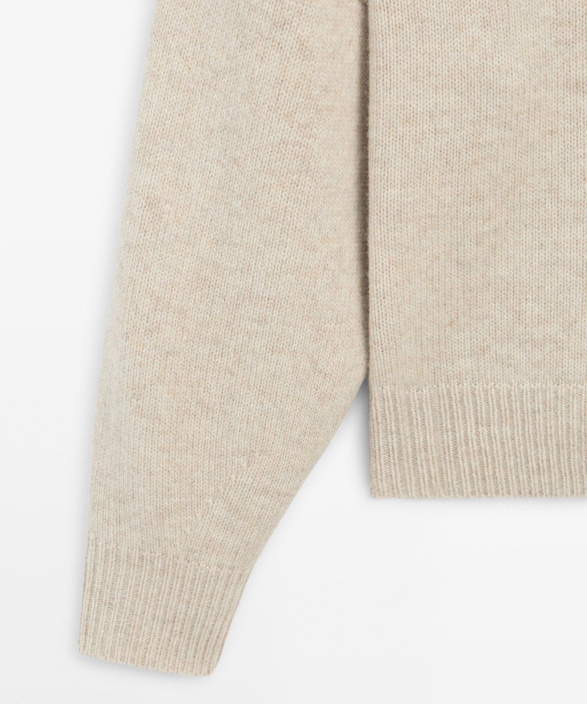 마시모두띠(MASSIMO DUTTI) 100% 울 오버사이즈 퍼널넥 니트 스웨터