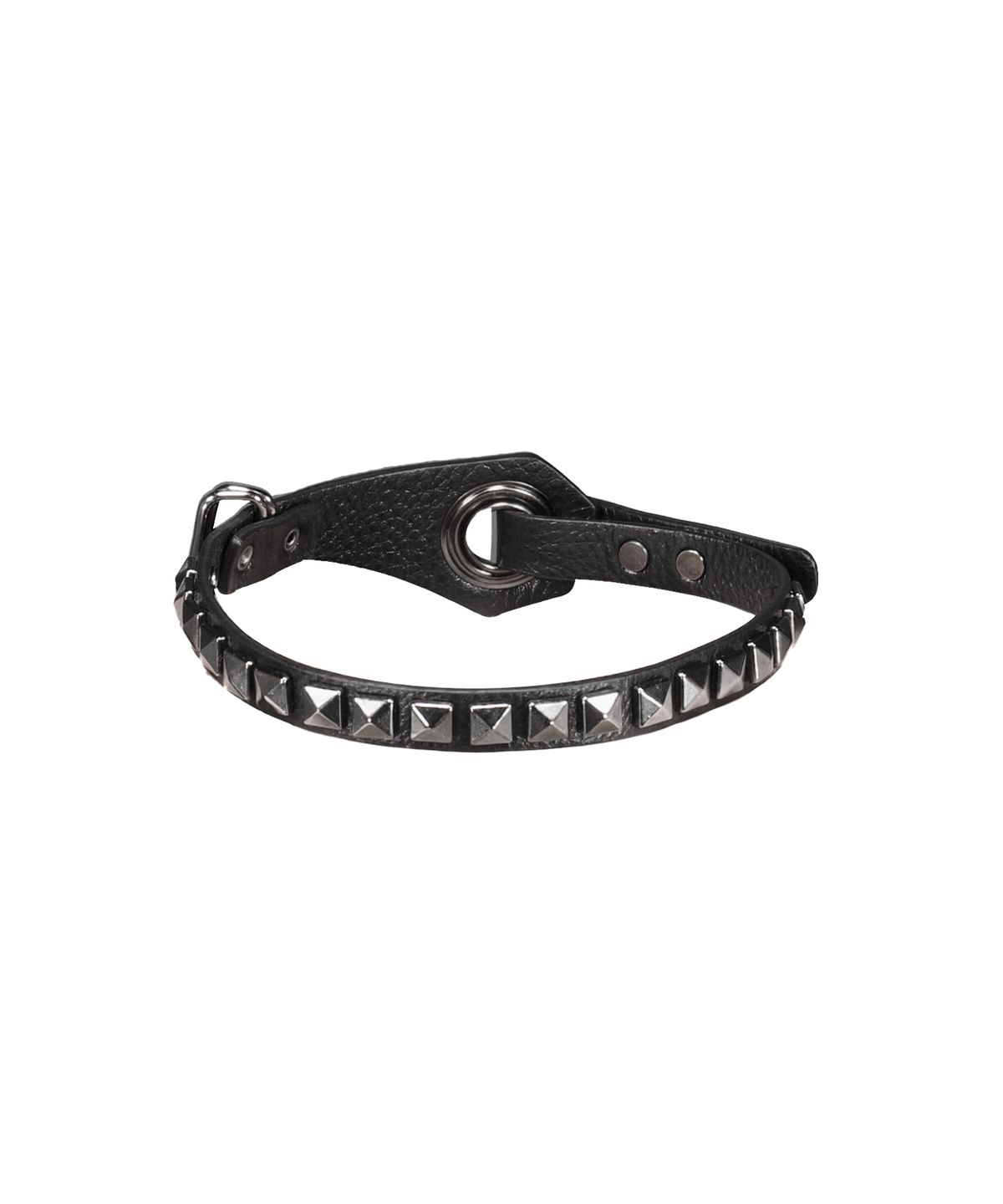 이양(EYANG) 2-WAY STUD LEATHER CHOKER BLACK