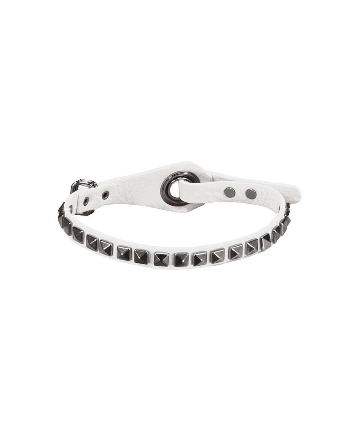 이양(EYANG) 2-WAY STUD LEATHER CHOKER WHITE