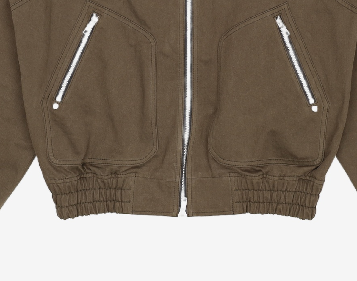 도프제이슨(DOFFJASON) 루이 레더 카라 워크 자켓 KHAKI M