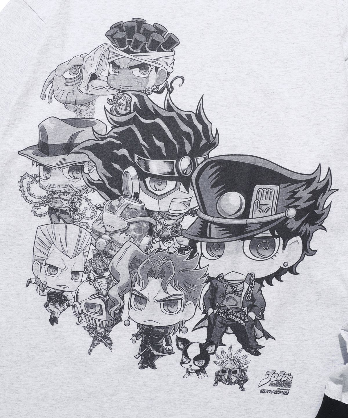 나이스고스트클럽(NICEGHOSTCLUB) JOJOs STARDUST CRUSADERS BIG BIG LS TEE_LIGHT GRAY(NG2GFUT572B)