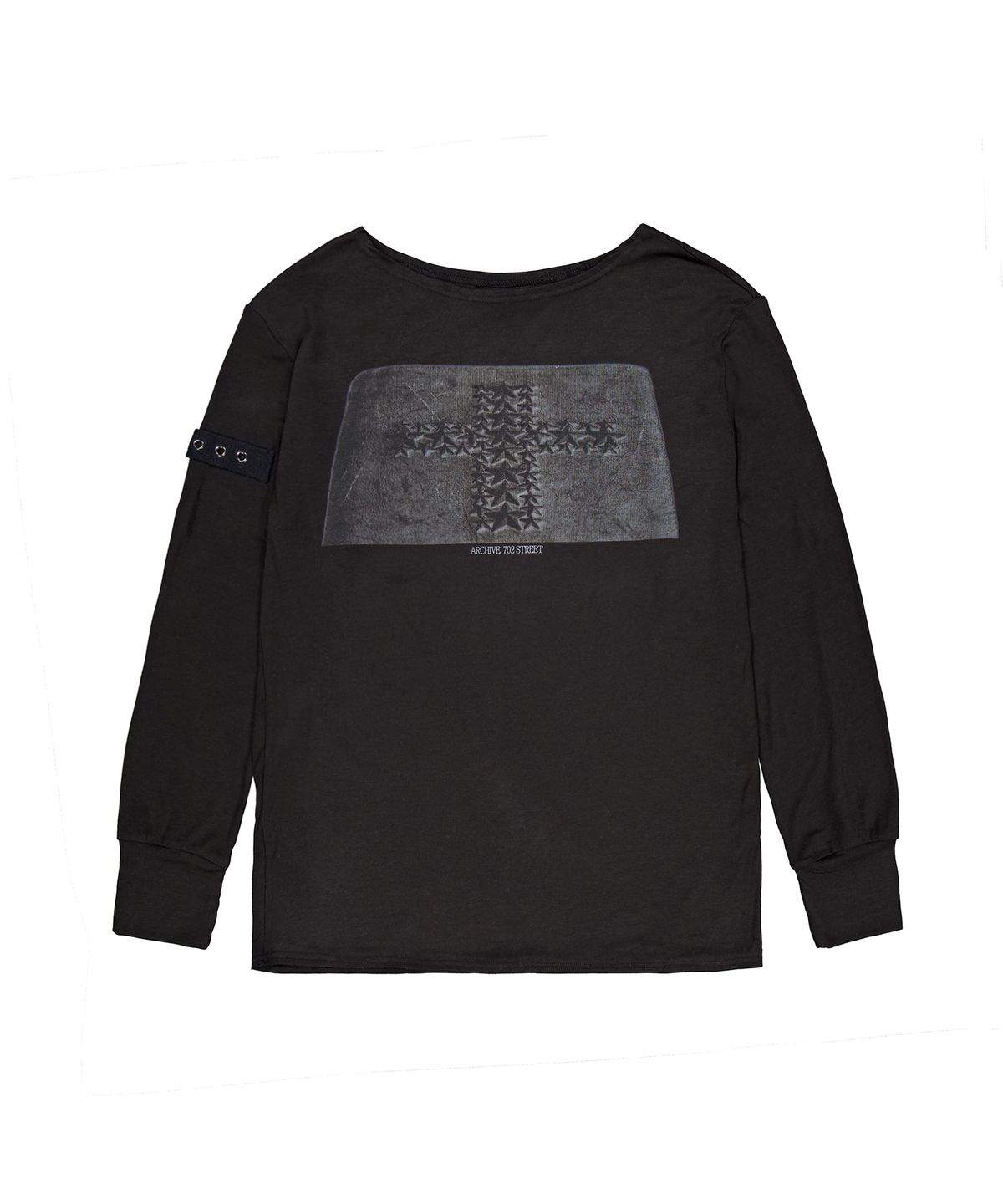 이양(EYANG) STAR CROSS LONGSLEEVE TOP BLACK
