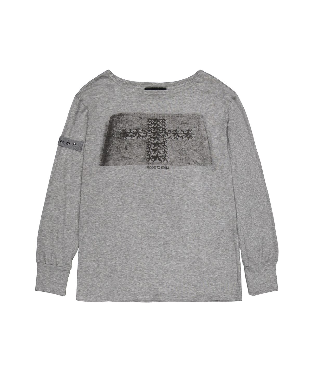 이양(EYANG) STAR CROSS LONGSLEEVE TOP MELANGE GREY