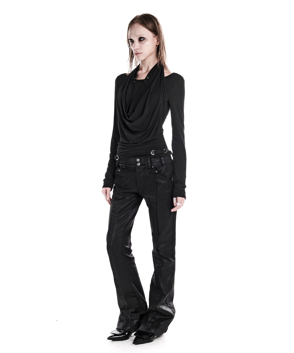 이양(EYANG) COWL LAYERED LONGSLEEVE TOP