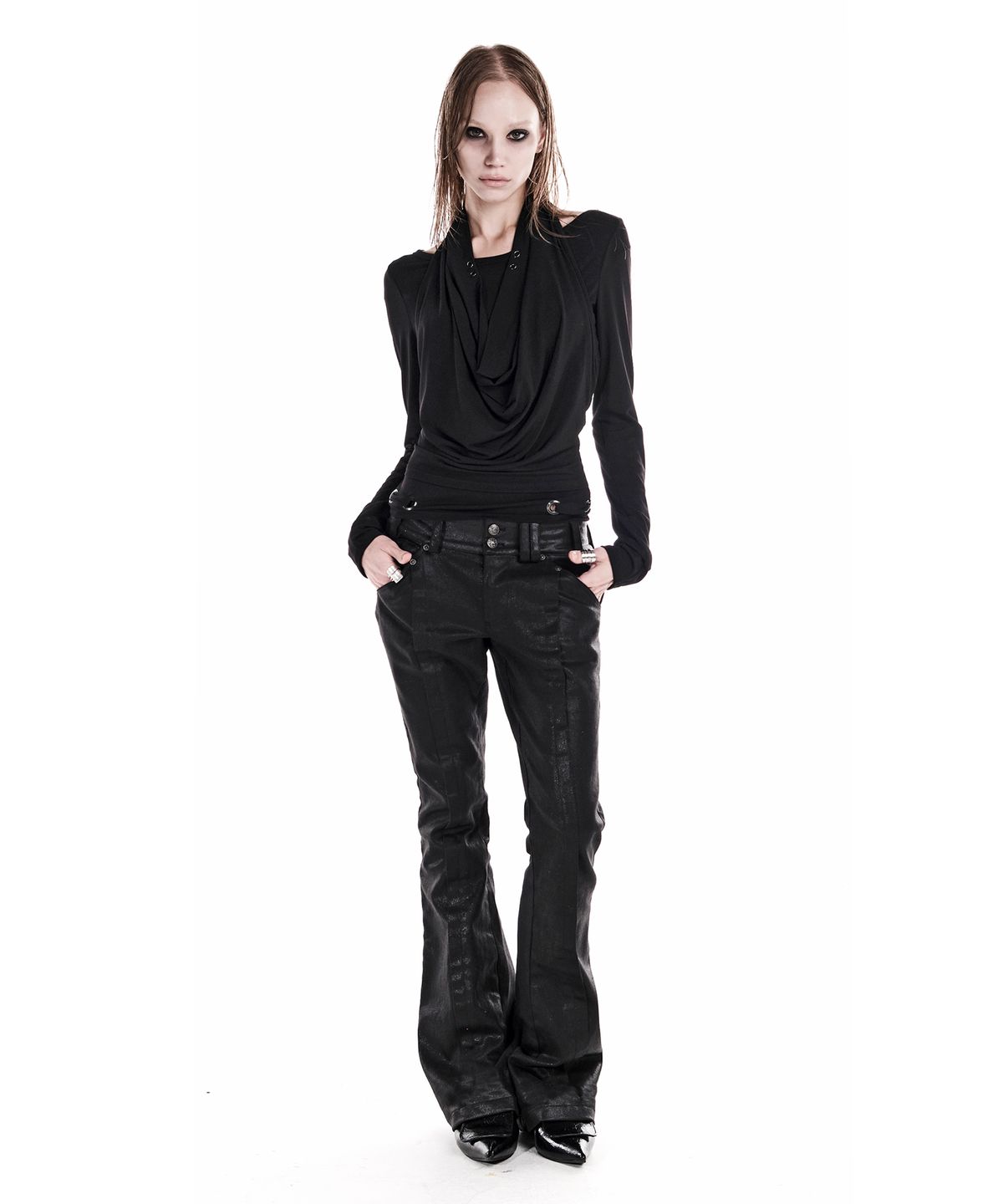 이양(EYANG) COWL LAYERED LONGSLEEVE TOP