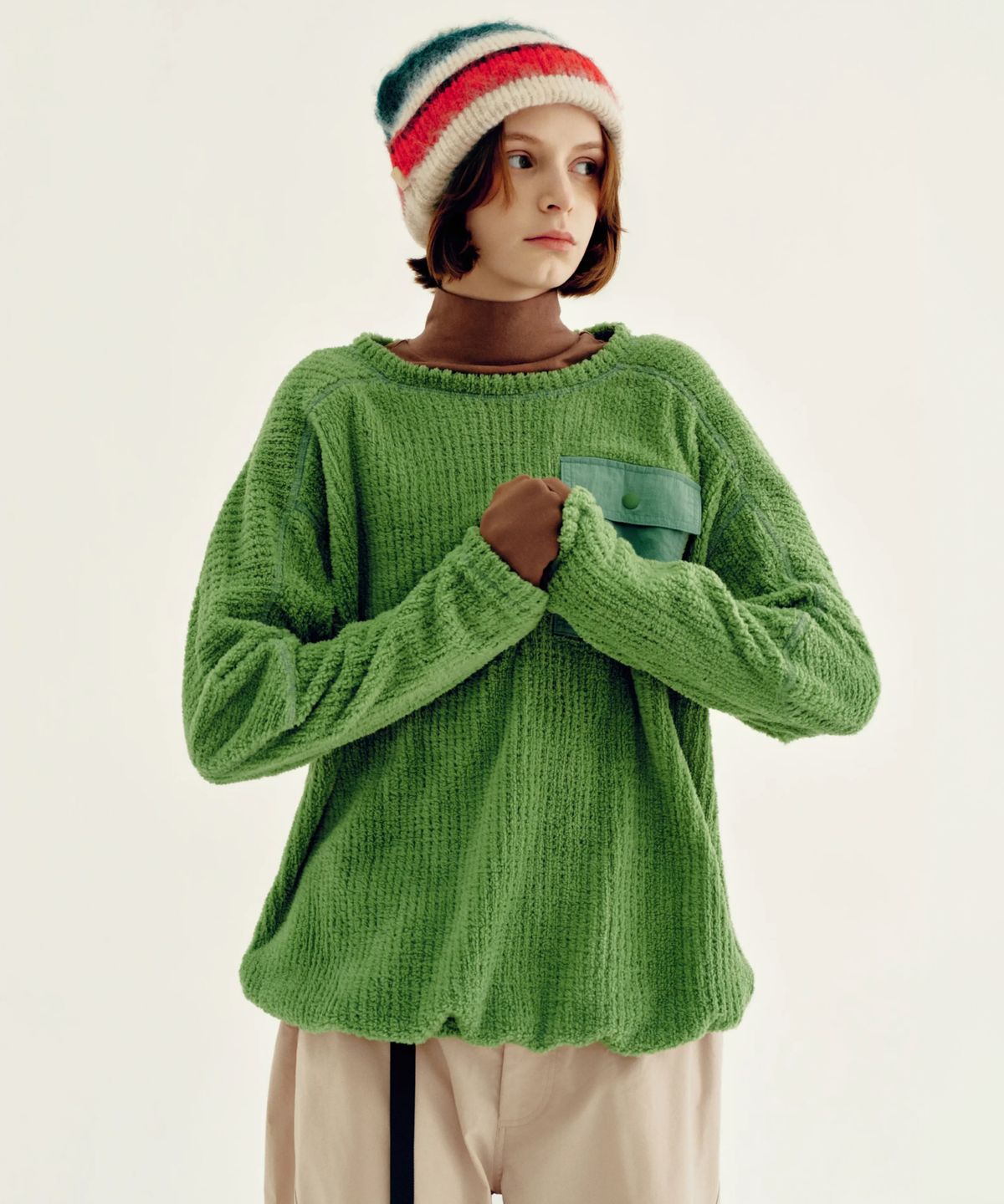 얼스캄에라(EARTH CALM ERA) 포켓 플리스 크루넥(UNISEX)_4컬러