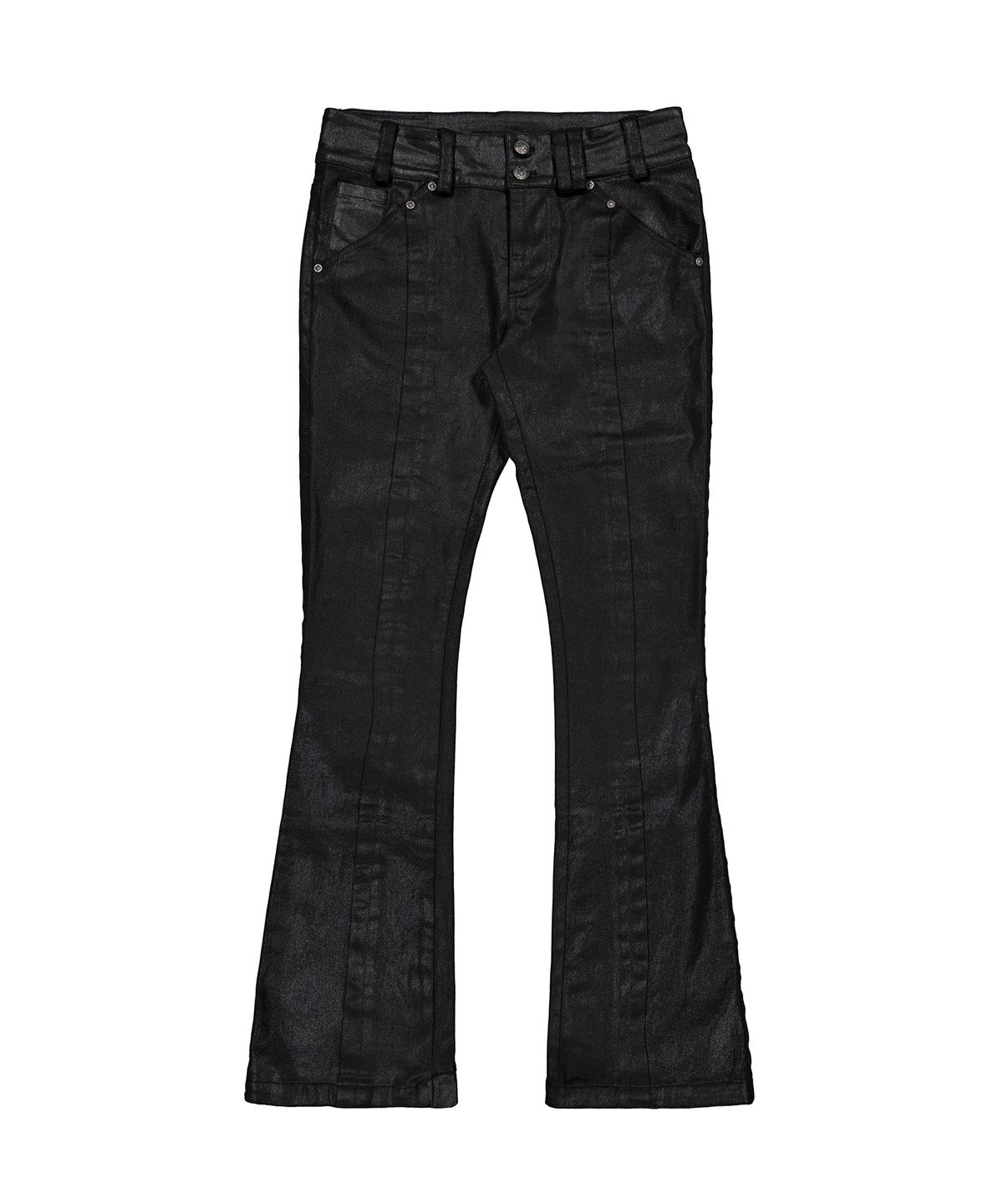 이양(EYANG) VAMP SLIM BOOTCUT DENIM PANTS GLITTER BLACK