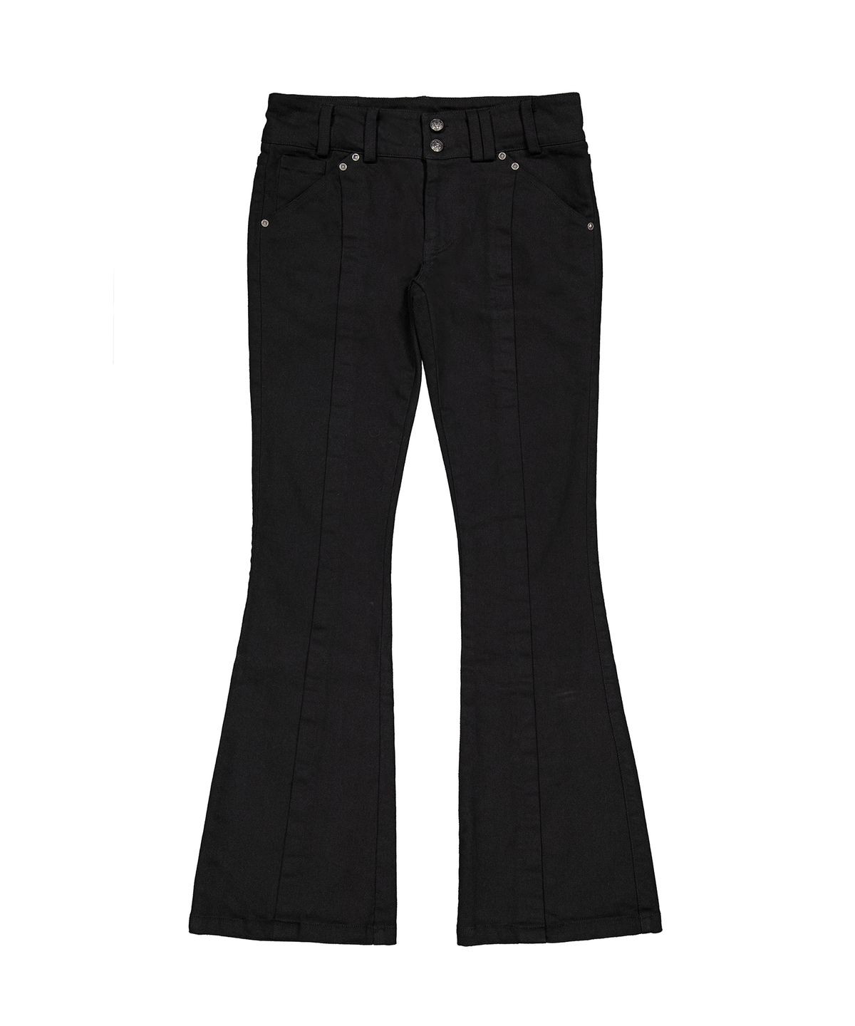 이양(EYANG) VAMP SLIM BOOTCUT DENIM PANTS BLACK