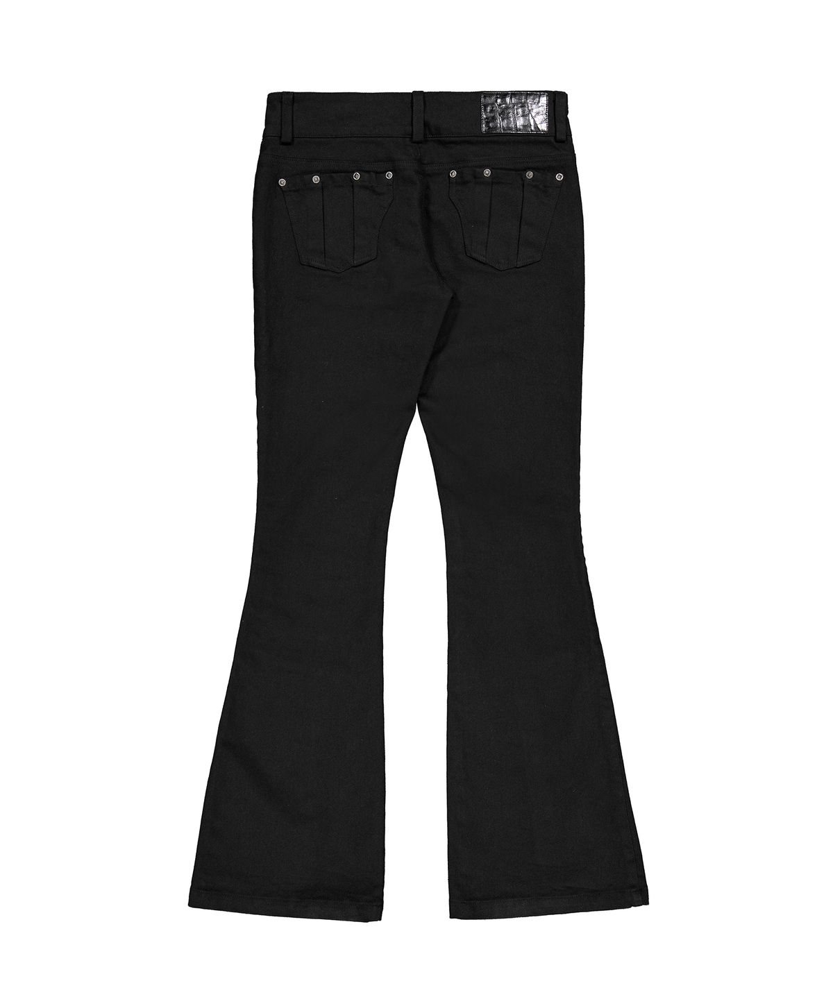 이양(EYANG) VAMP SLIM BOOTCUT DENIM PANTS BLACK