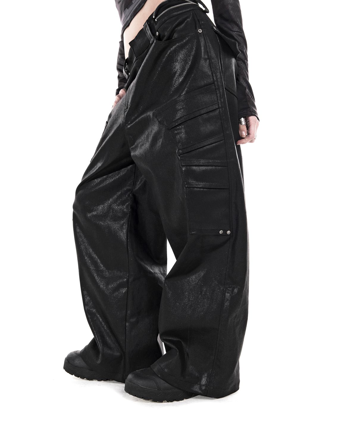 이양(EYANG) GLOW DENIM WIDE PANTS