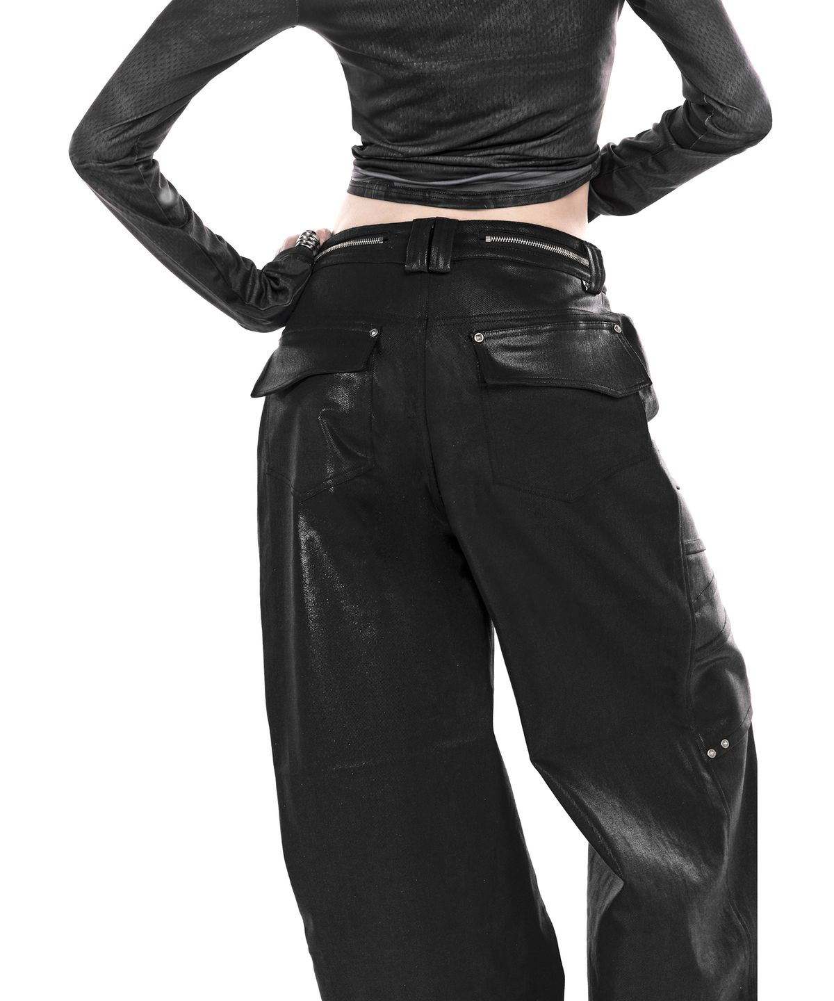 이양(EYANG) GLOW DENIM WIDE PANTS