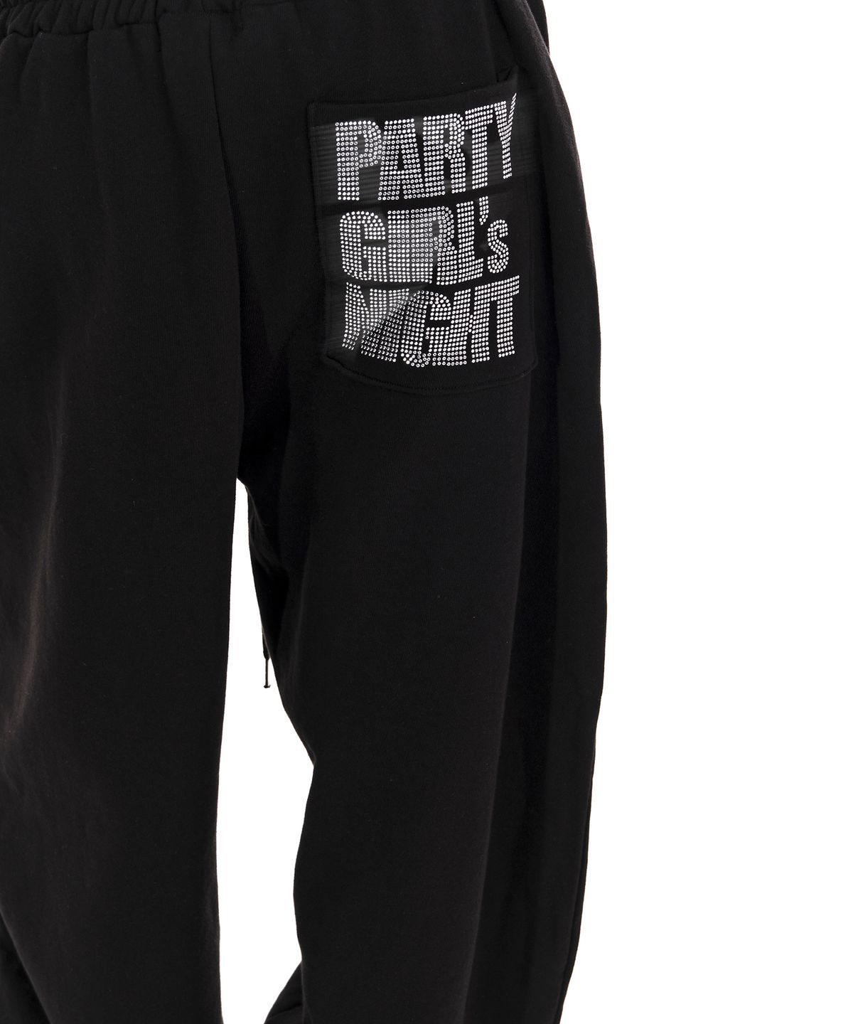 이양(EYANG) PARTY GIRL HOTFIX SET SWEATPANTS BLACK