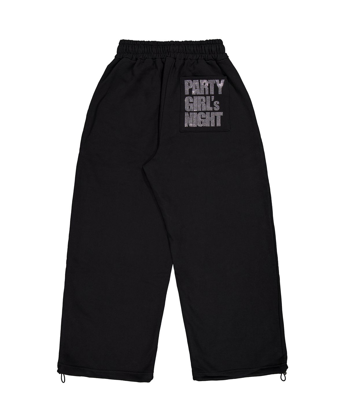 이양(EYANG) PARTY GIRL HOTFIX SET SWEATPANTS BLACK
