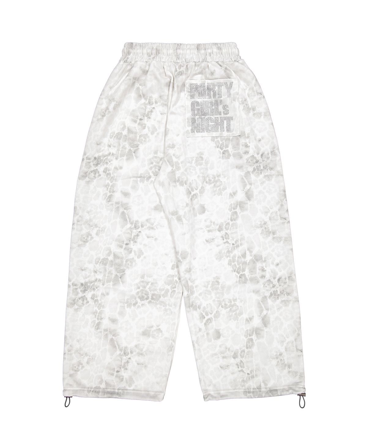 이양(EYANG) PARTY GIRL HOTFIX SET SWEATPANTS WHITE LEOPARD