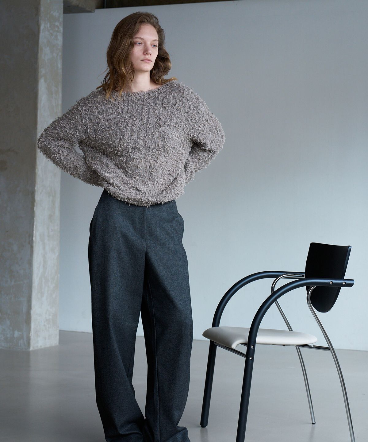 린테(LYNTE) Contour Waistless Wool Slacks