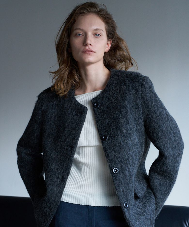 Signature Mohair Half Coat