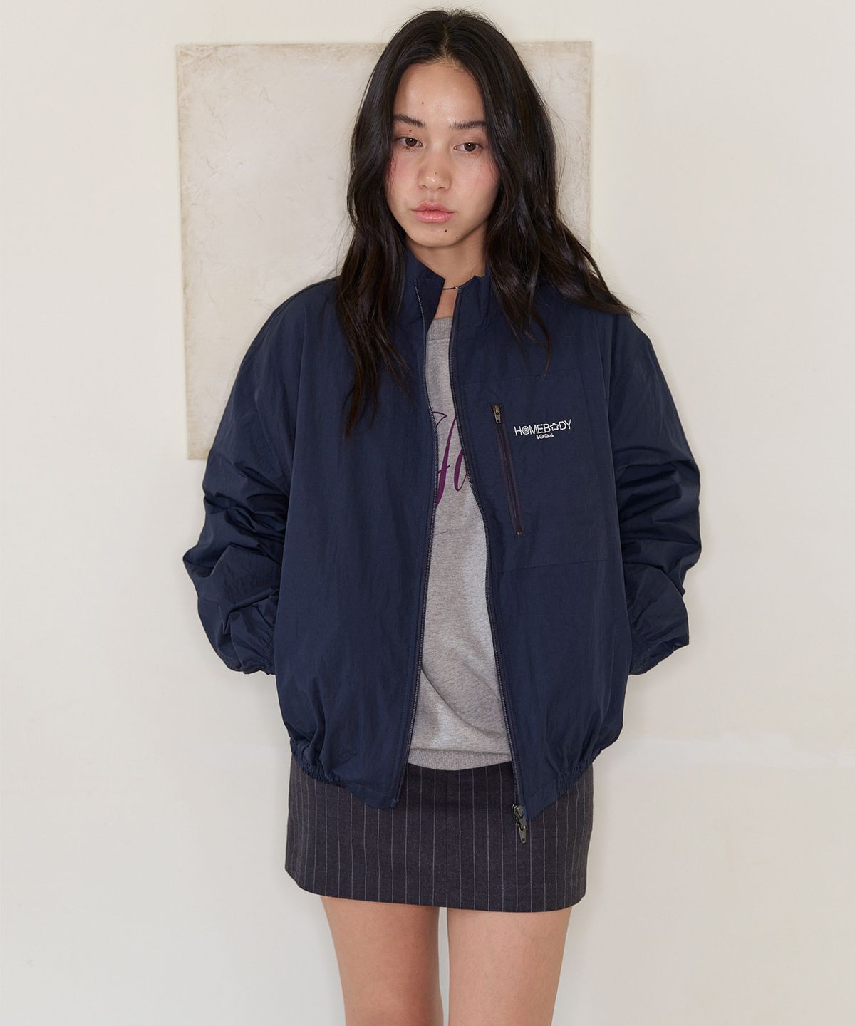 홈바디띵즈(HOMEBODY THINGS) Homebody Pocket Windbreaker (NAVY)