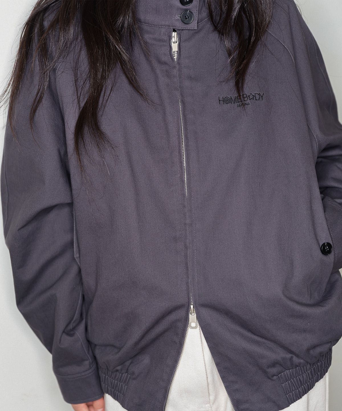 홈바디띵즈(HOMEBODY THINGS) HBT Quilted Cotton Jacket (CHARCOAL)