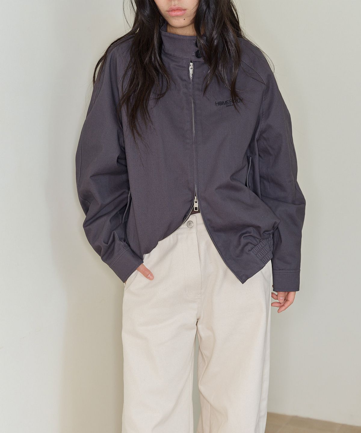 홈바디띵즈(HOMEBODY THINGS) HBT Quilted Cotton Jacket (CHARCOAL)