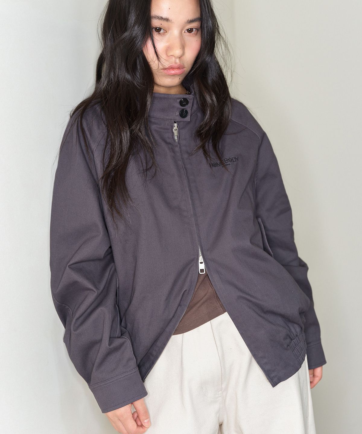 홈바디띵즈(HOMEBODY THINGS) HBT Quilted Cotton Jacket (CHARCOAL)