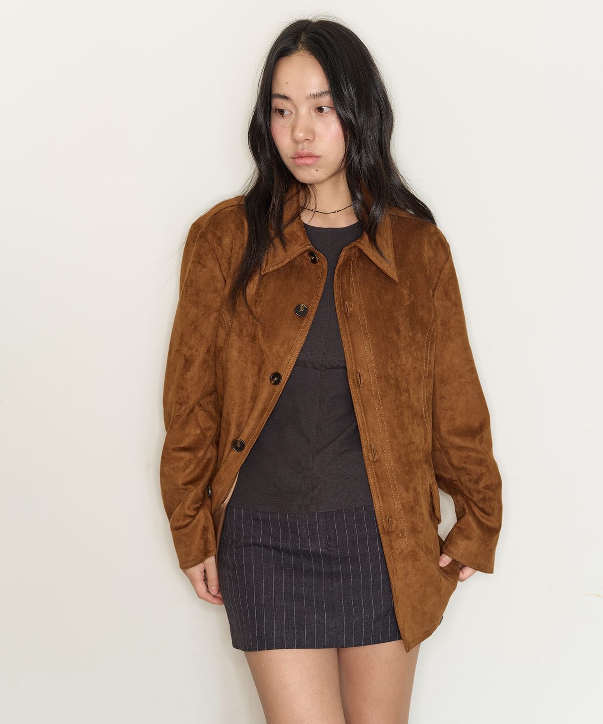 홈바디띵즈(HOMEBODY THINGS) Classic Suede Jacket