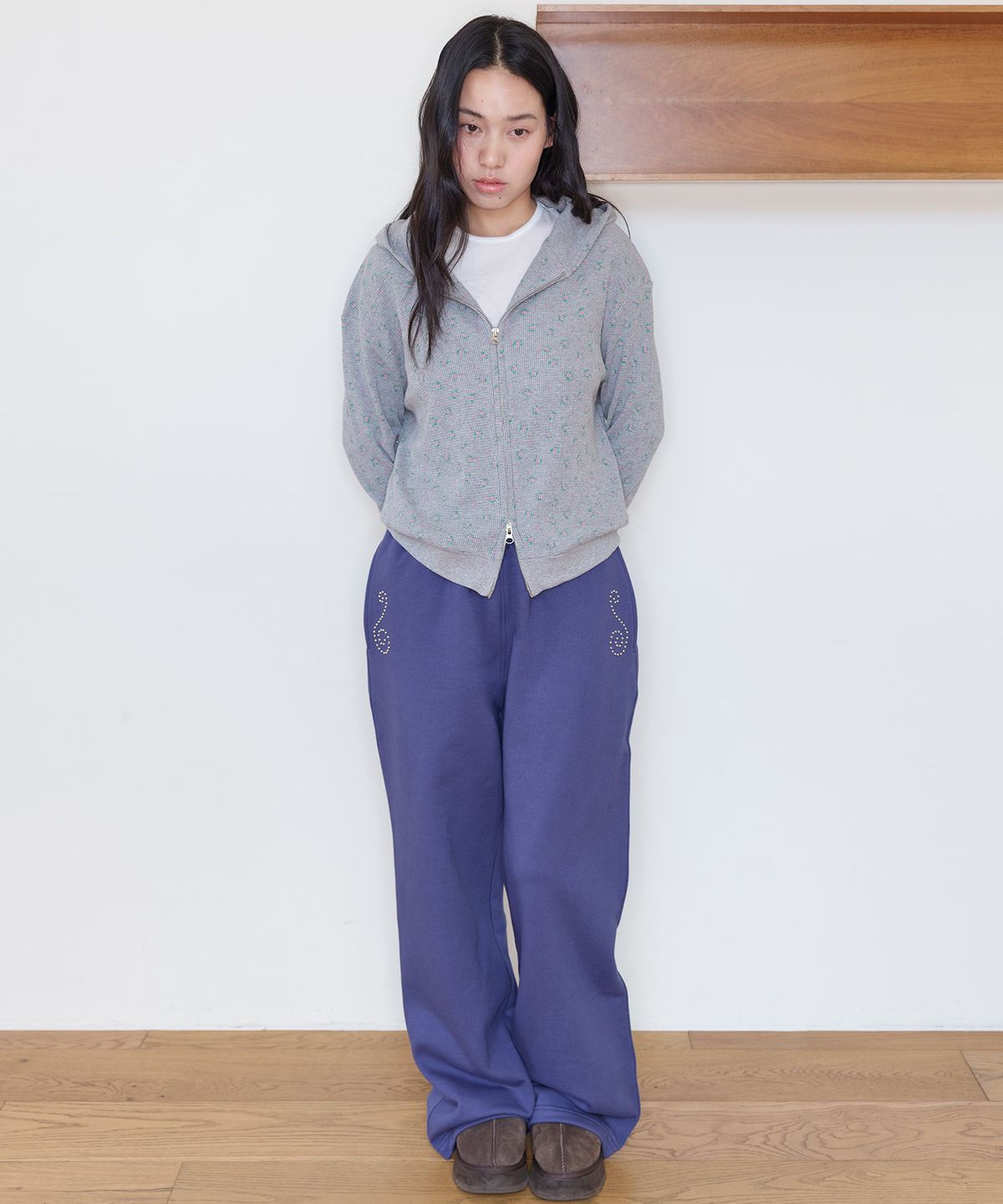 홈바디띵즈(HOMEBODY THINGS) Spiral Heavy Cotton Sweatpants (NAVY)