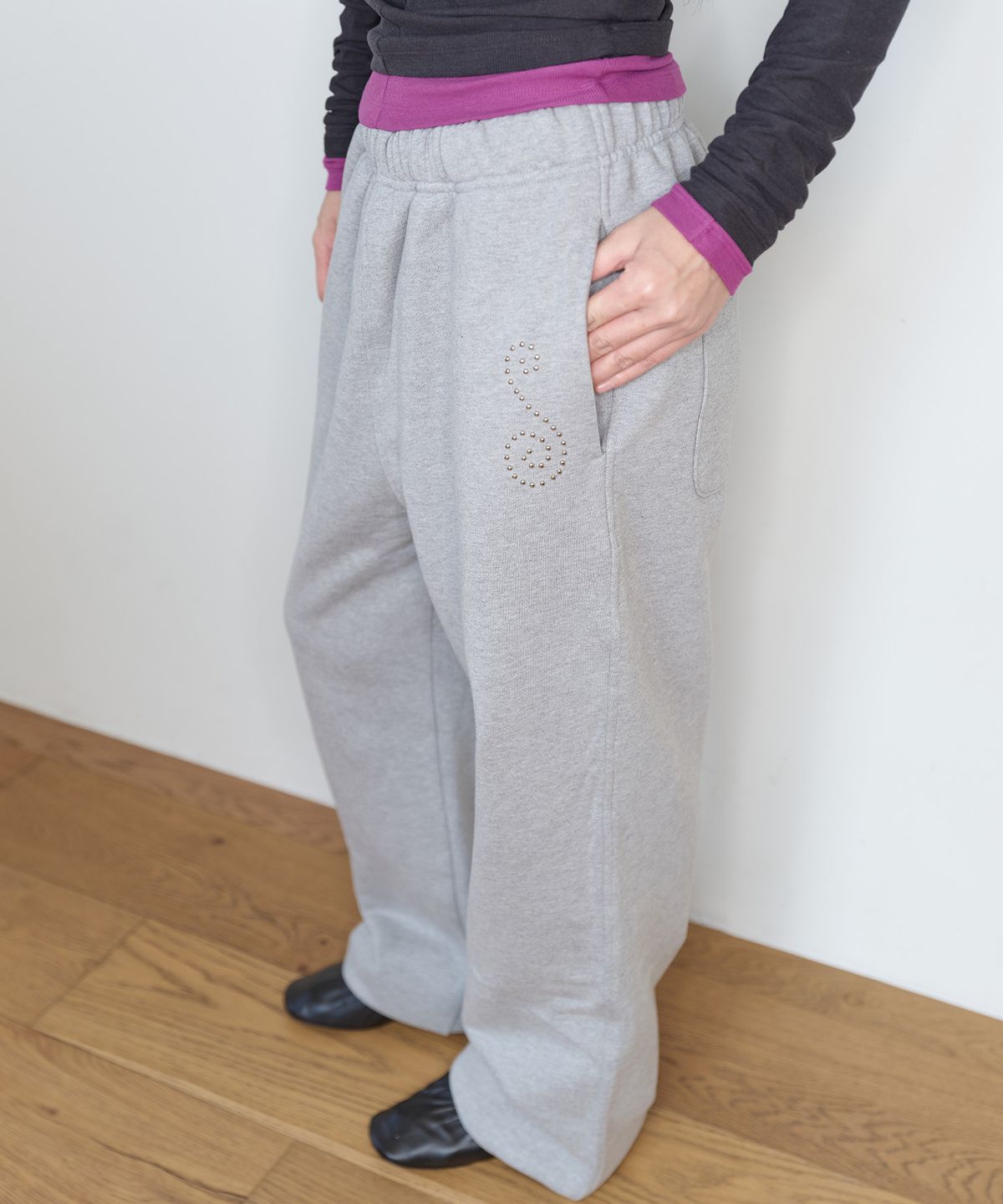 홈바디띵즈(HOMEBODY THINGS) Spiral Heavy Cotton Sweatpants (GREY)