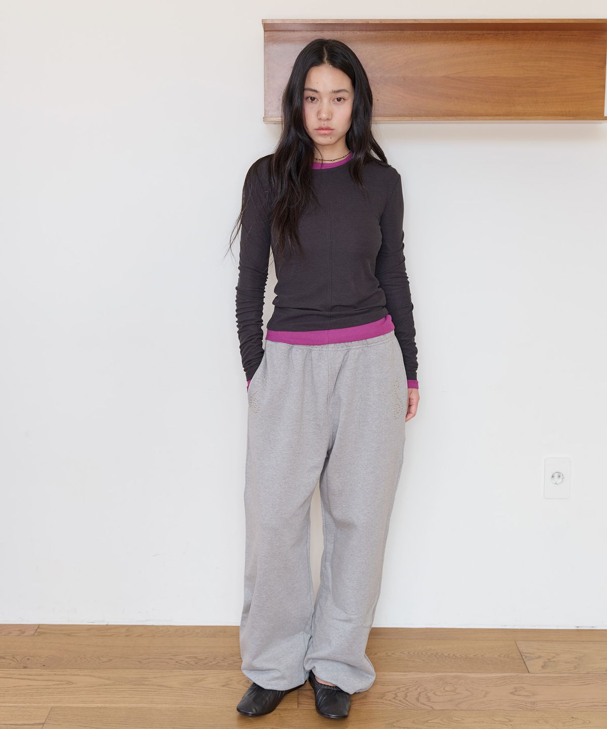 홈바디띵즈(HOMEBODY THINGS) Spiral Heavy Cotton Sweatpants (GREY)