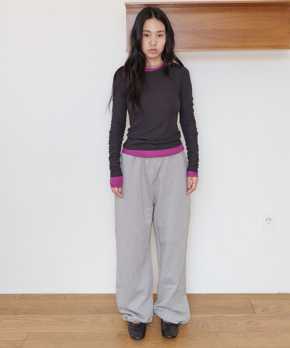 홈바디띵즈(HOMEBODY THINGS) Spiral Heavy Cotton Sweatpants (GREY)