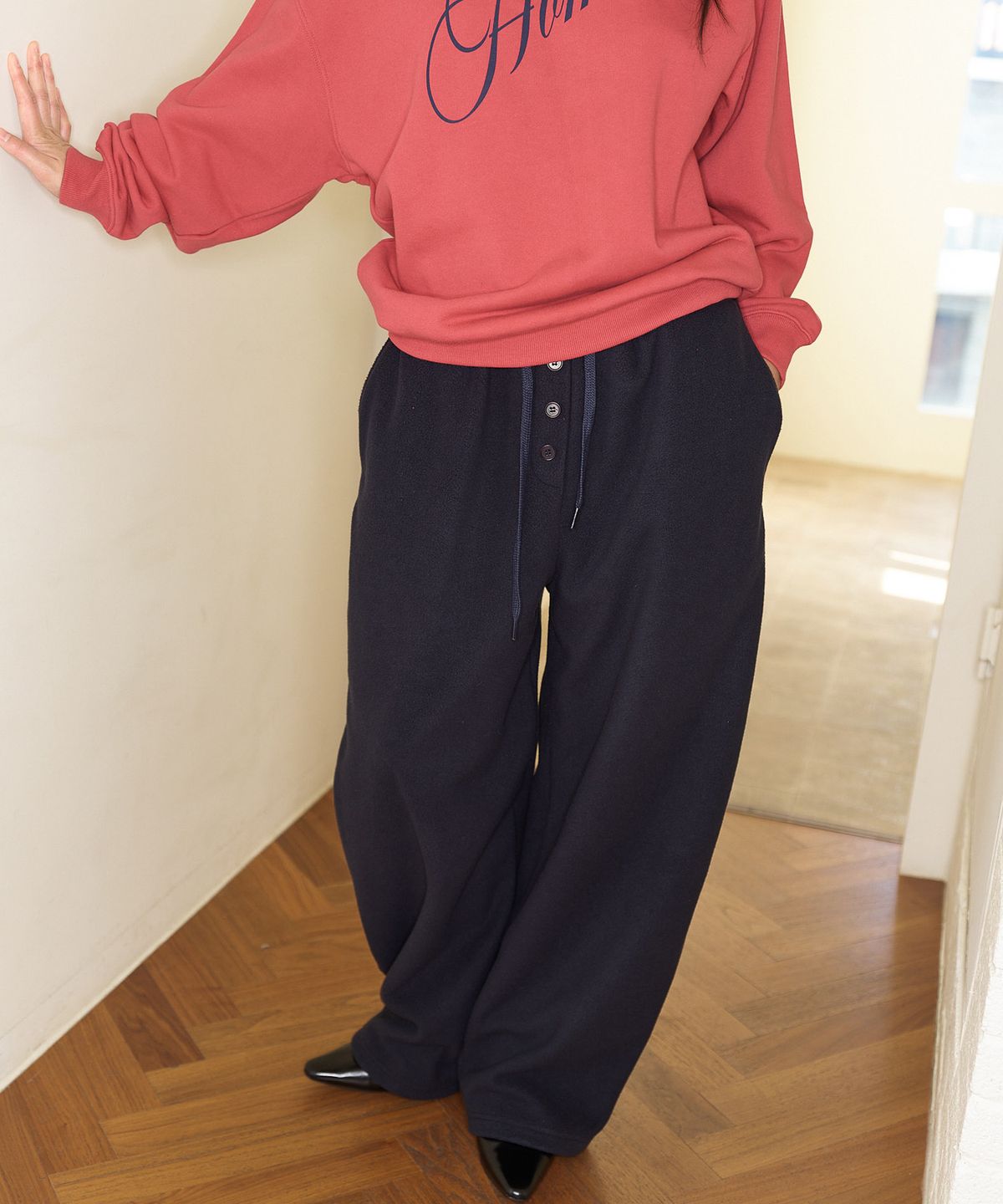 홈바디띵즈(HOMEBODY THINGS) HBT Fleece Wide Pants
