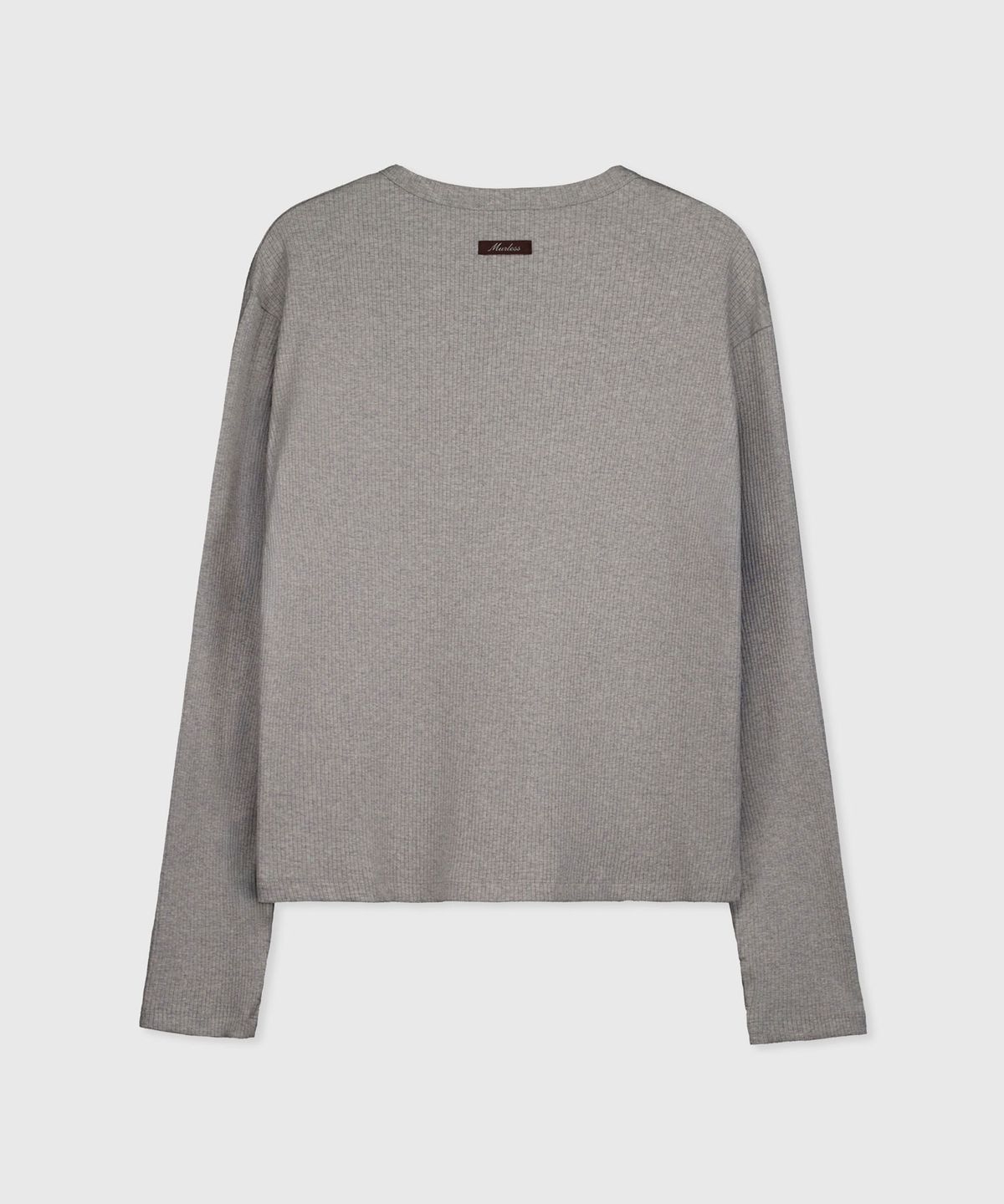 머레스(MURLESS) SLASH HENLEY NECK LONG SLEEVE_GRAY