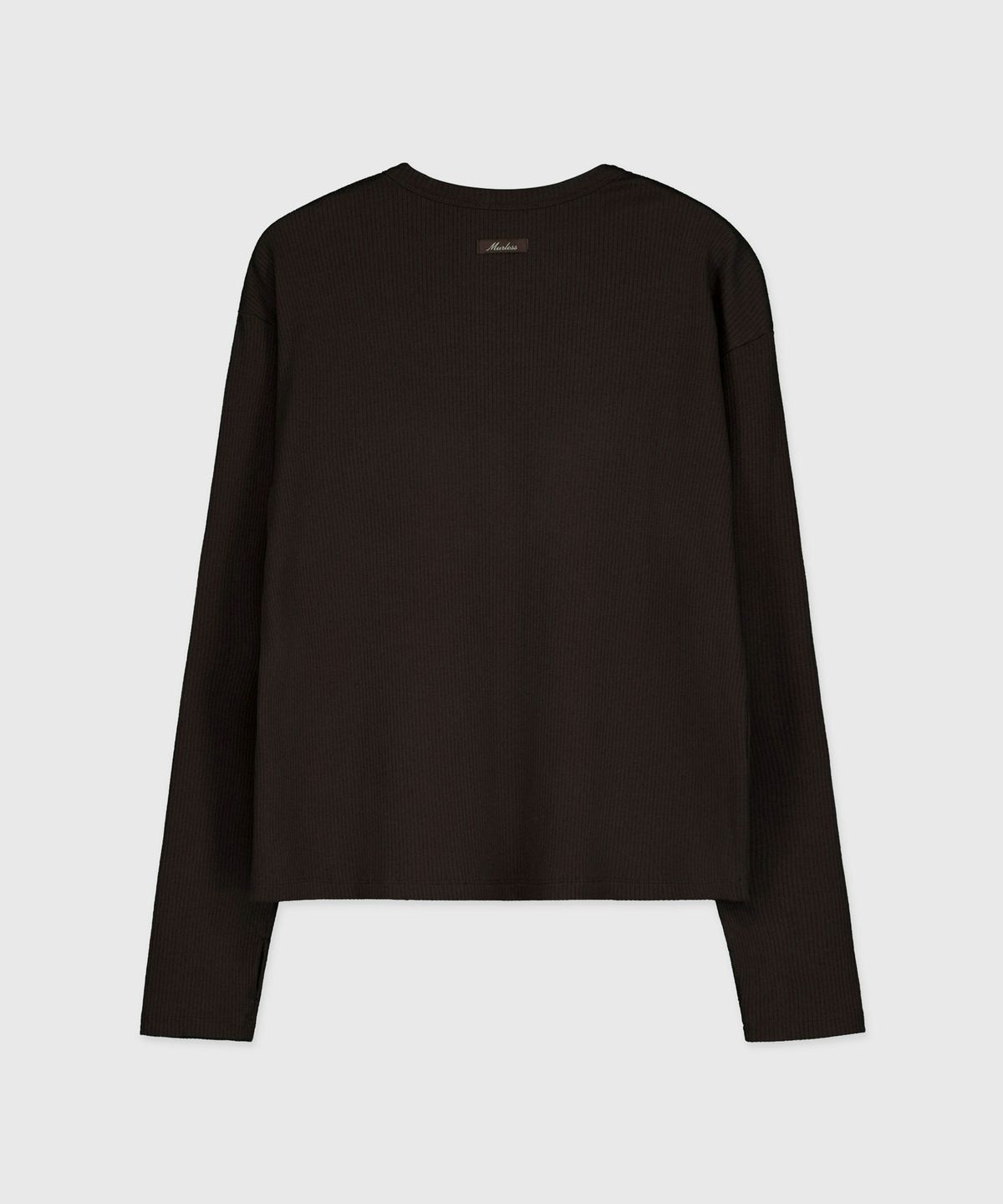 머레스(MURLESS) SLASH HENLEY NECK LONG SLEEVE_BROWN