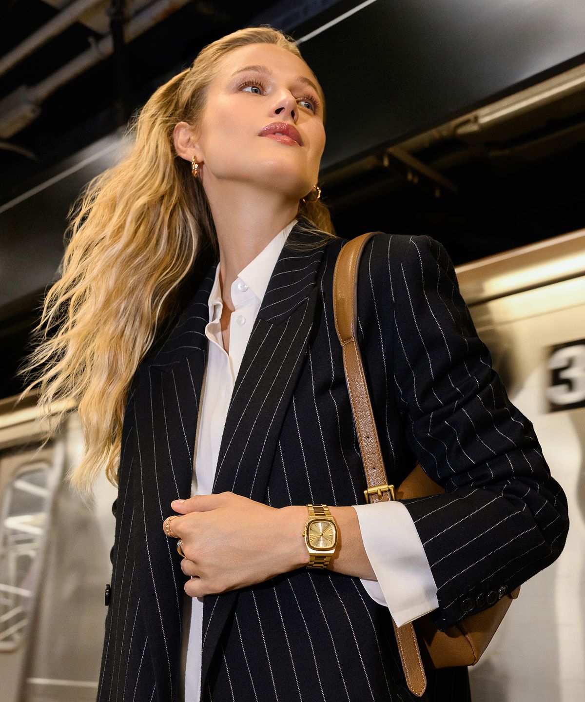 타이맥스(TIMEX) E라인 브레이슬릿 여자시계 30mm