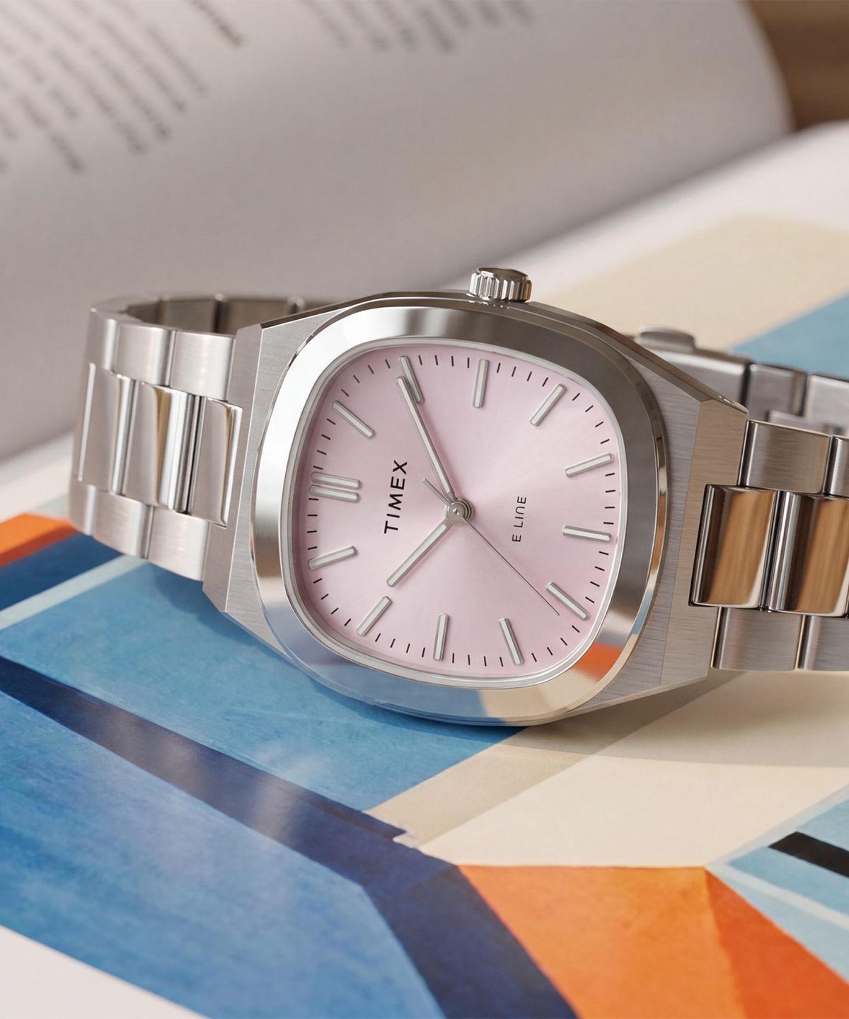 타이맥스(TIMEX) E라인 브레이슬릿 여자시계 30mm