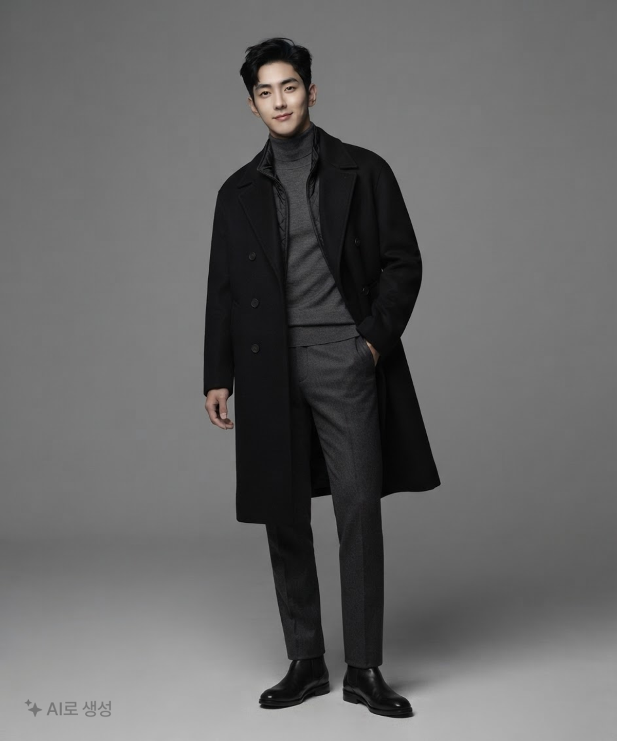 일꼬르소(IL CORSO) IL CORSO Sinclair Cashmere Melton Super Over Long Ripper Collar Double Coat 95