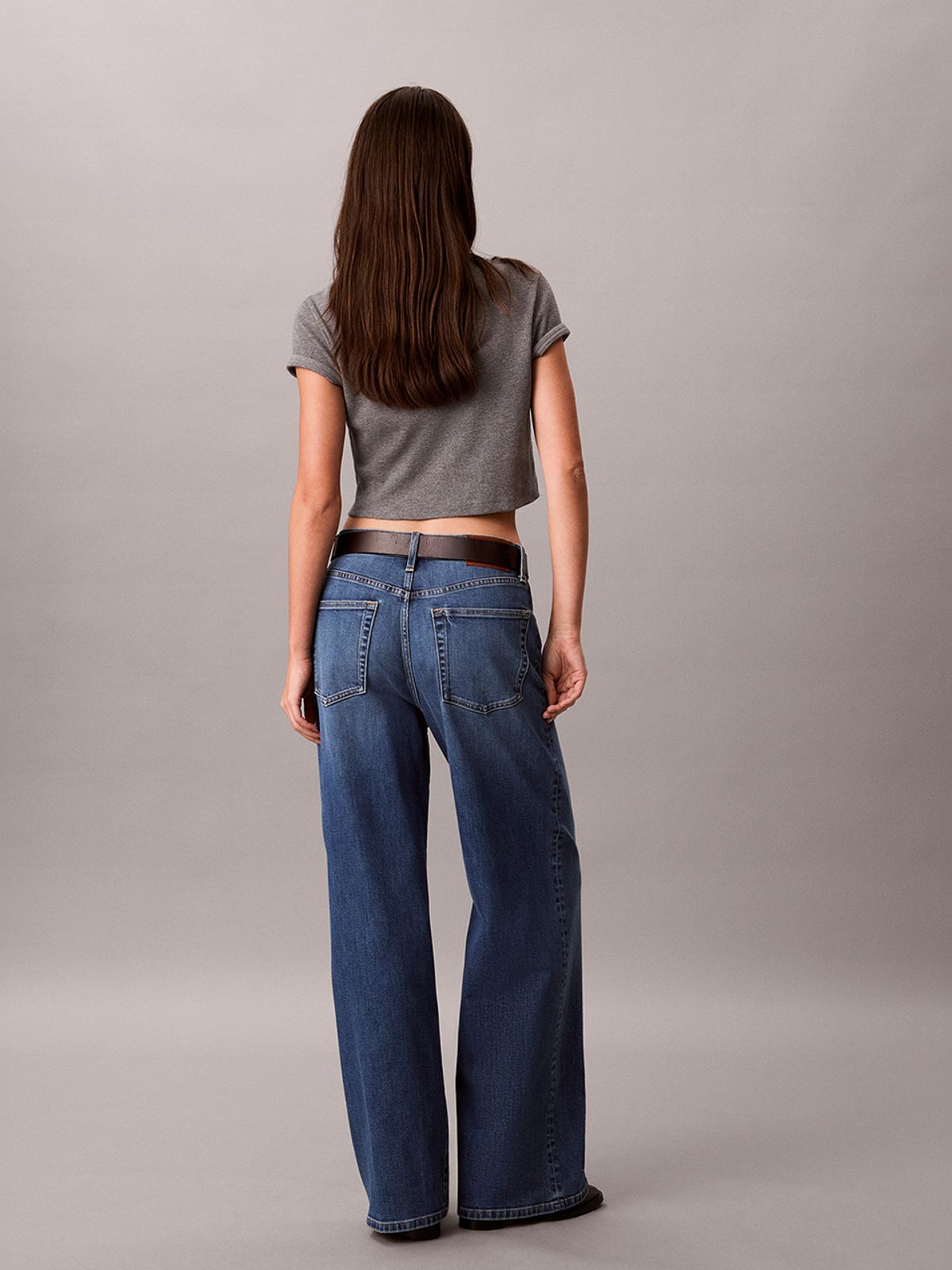 캘빈클라인 진(CALVIN KLEIN JEANS) 여성 와이드 레그 37.5 블루 사바나 데님 47J756G 0LD