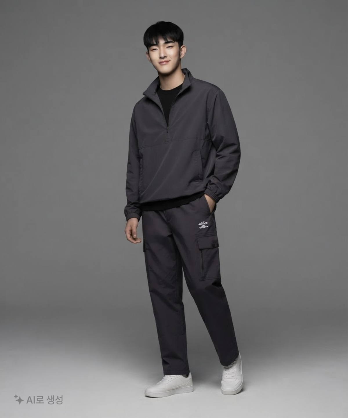 엄브로(UMBRO) 더블데커 카고 스트레이트 팬츠 블랙(UO421CPTO2) M