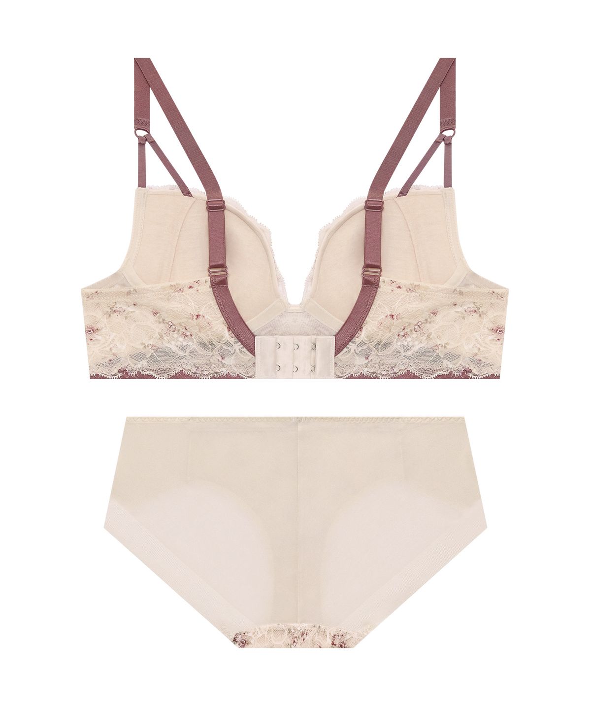 엘르이너웨어(ELLE INNERWEAR) 블라썸 레이스 와이어 브라 팬티 세트