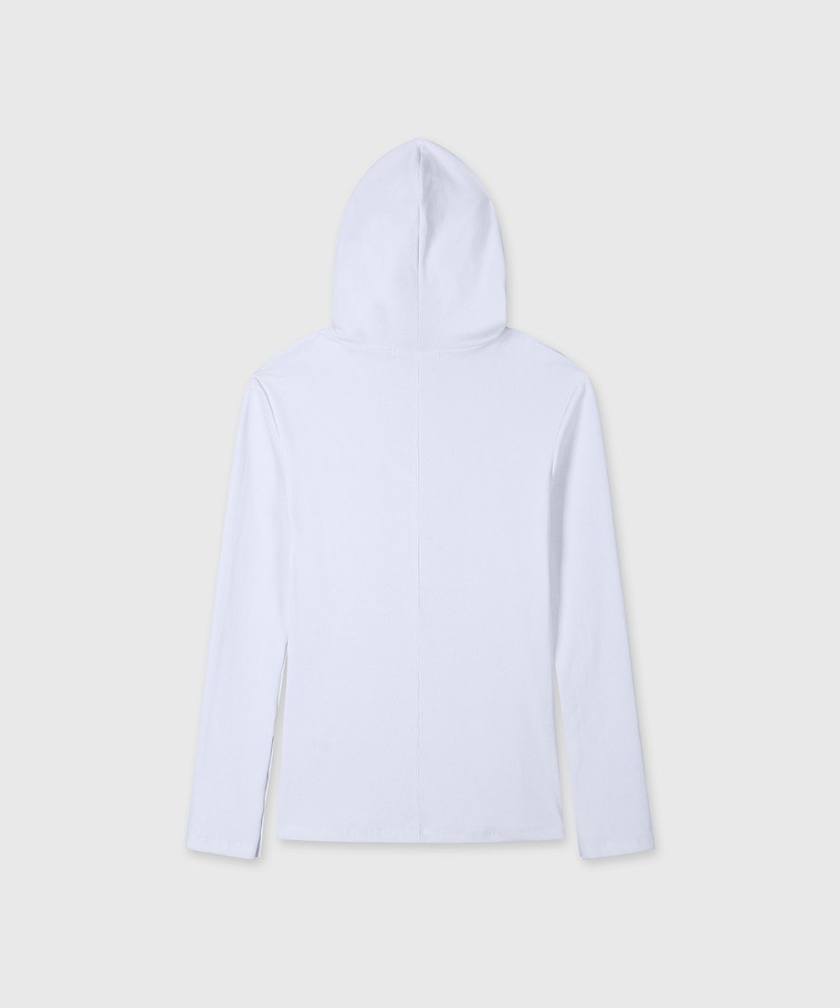 다이브인 우먼(DIVEIN WOMEN) SLIM FIT RIBBED HOODIE (WHITE)