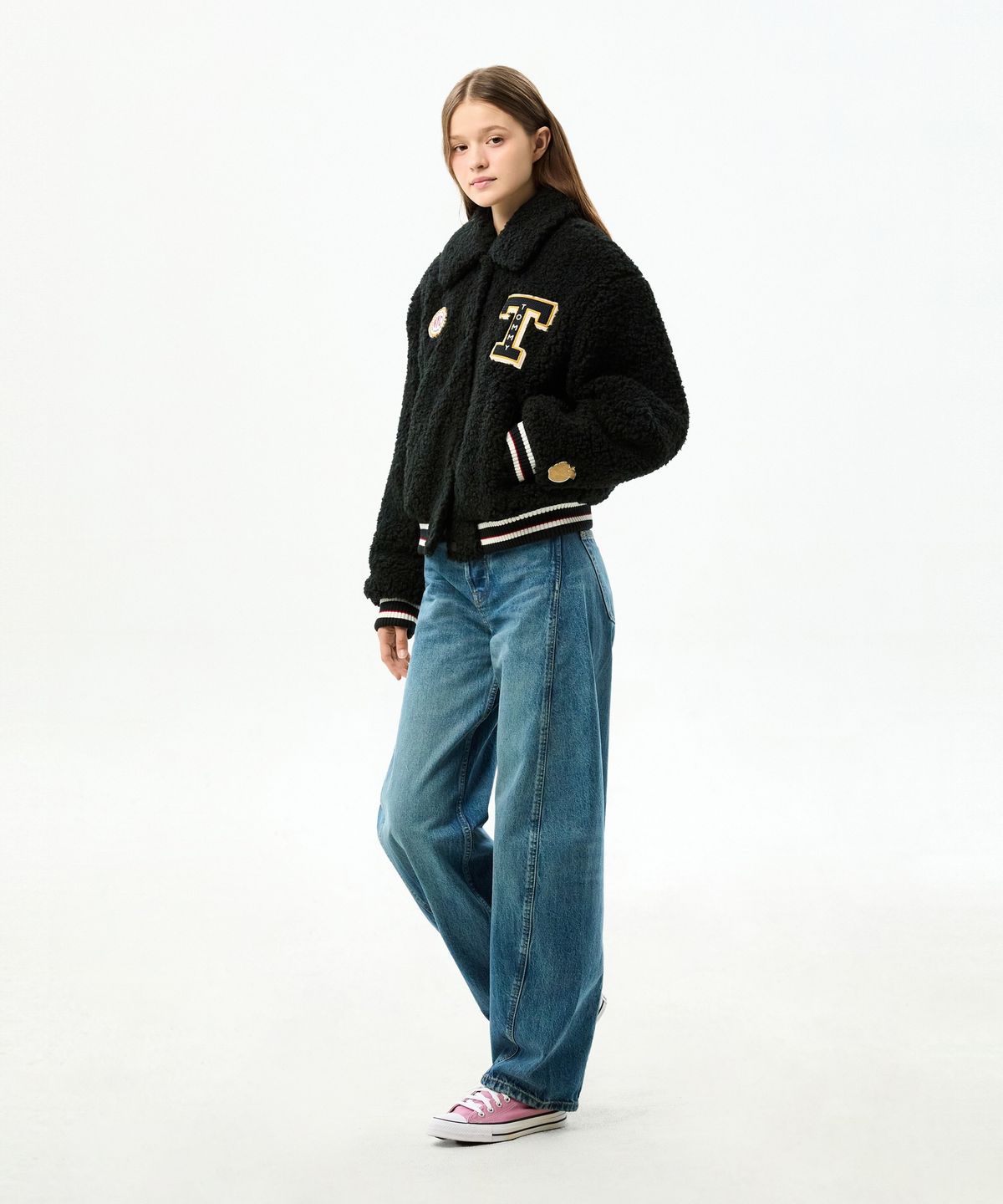 타미진스(TOMMY JEANS) 텍스처 바시티 재킷 (T32G7WJC44TWT1BDS)