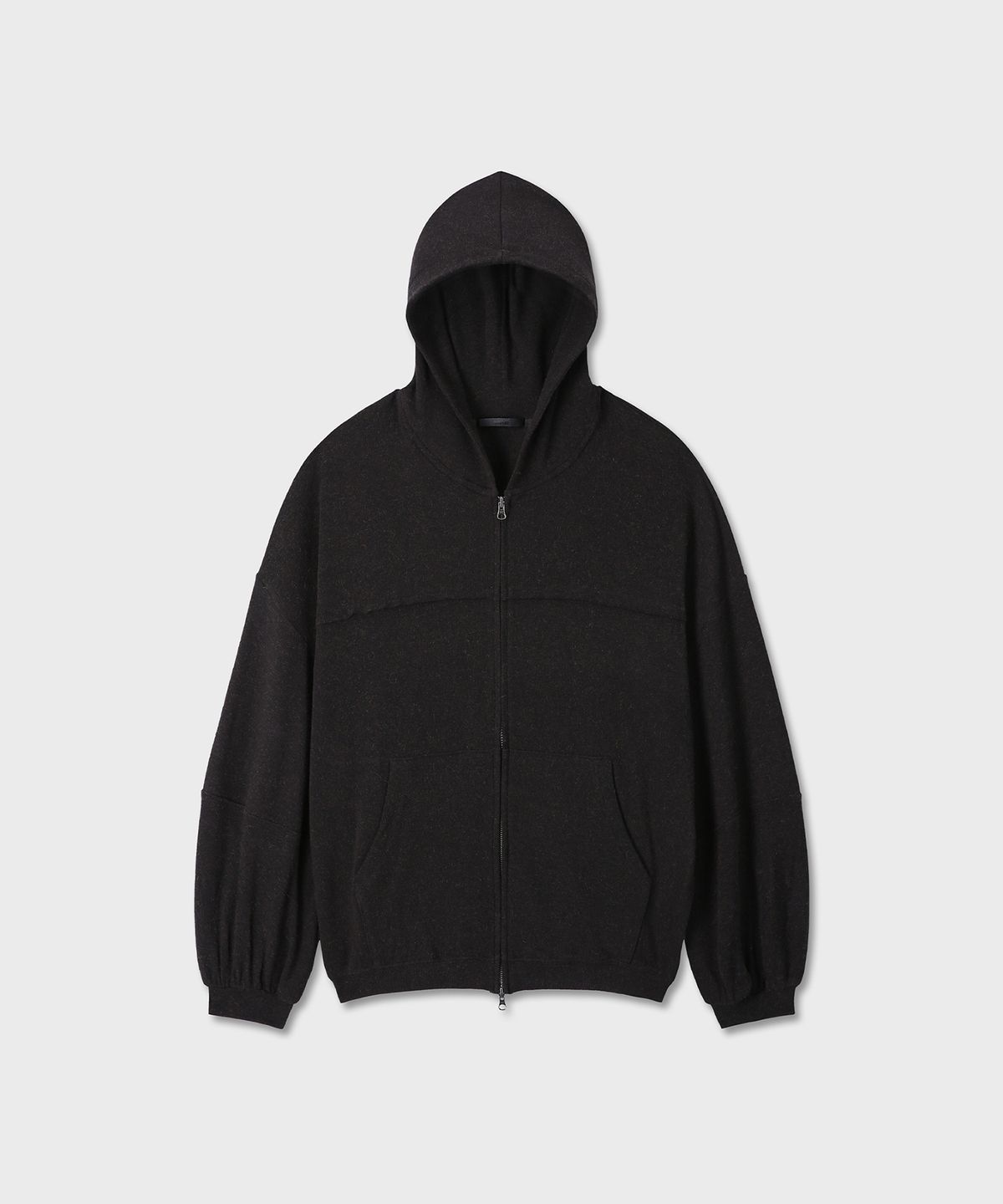 다이브인 우먼(DIVEIN WOMEN) ANGORA SOFT HOOD ZIP-UP (BLACK)