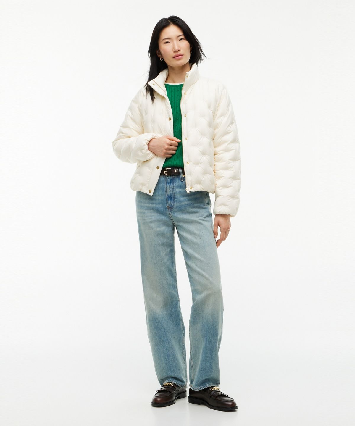 타미힐피거(TOMMY HILFIGER) 플래그 엠보 퀼팅 자켓 (T22G7QJC060WT1YA6)