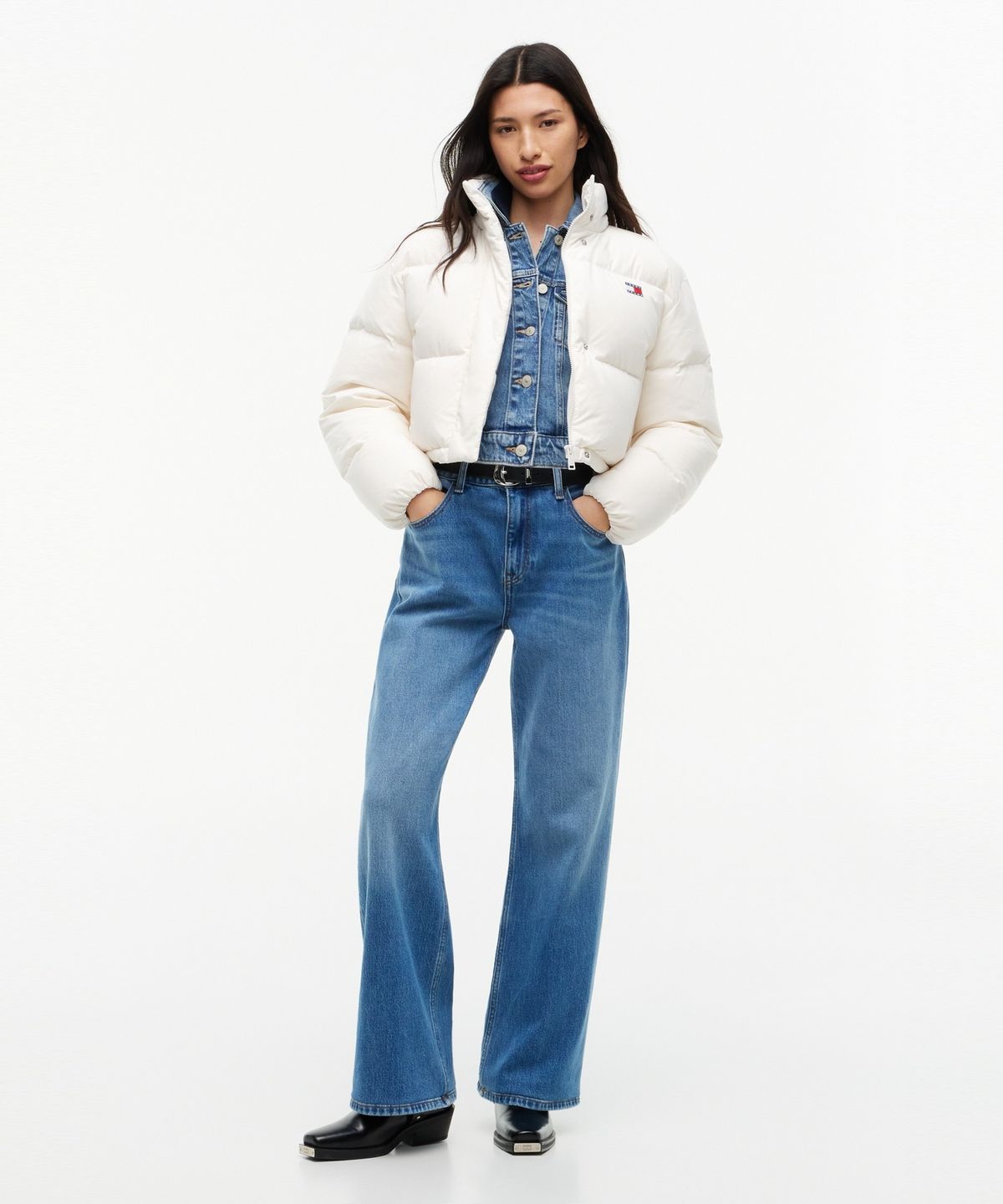 타미진스(TOMMY JEANS) 알래스카 크롭 다운 푸퍼 (T32G7QJC50TWT1YBH)