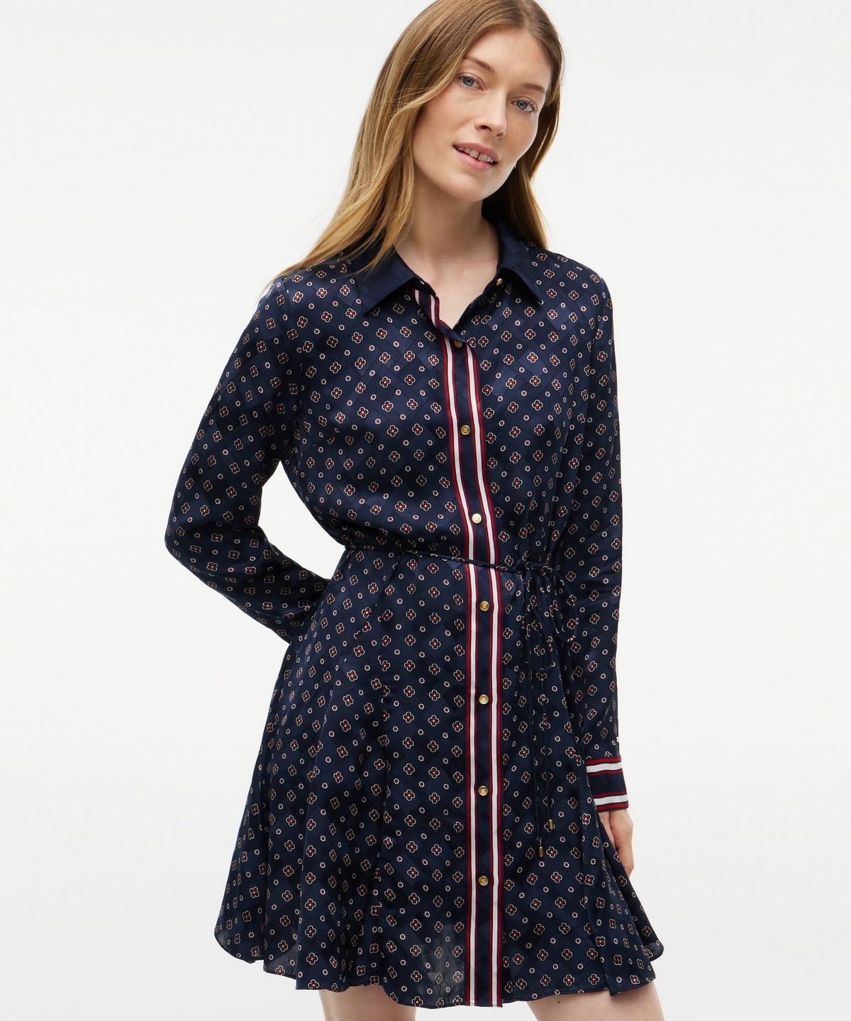 타미힐피거(TOMMY HILFIGER) 자카드 플루이드 미니 원피스 (T22G7TDR060WT10G8)