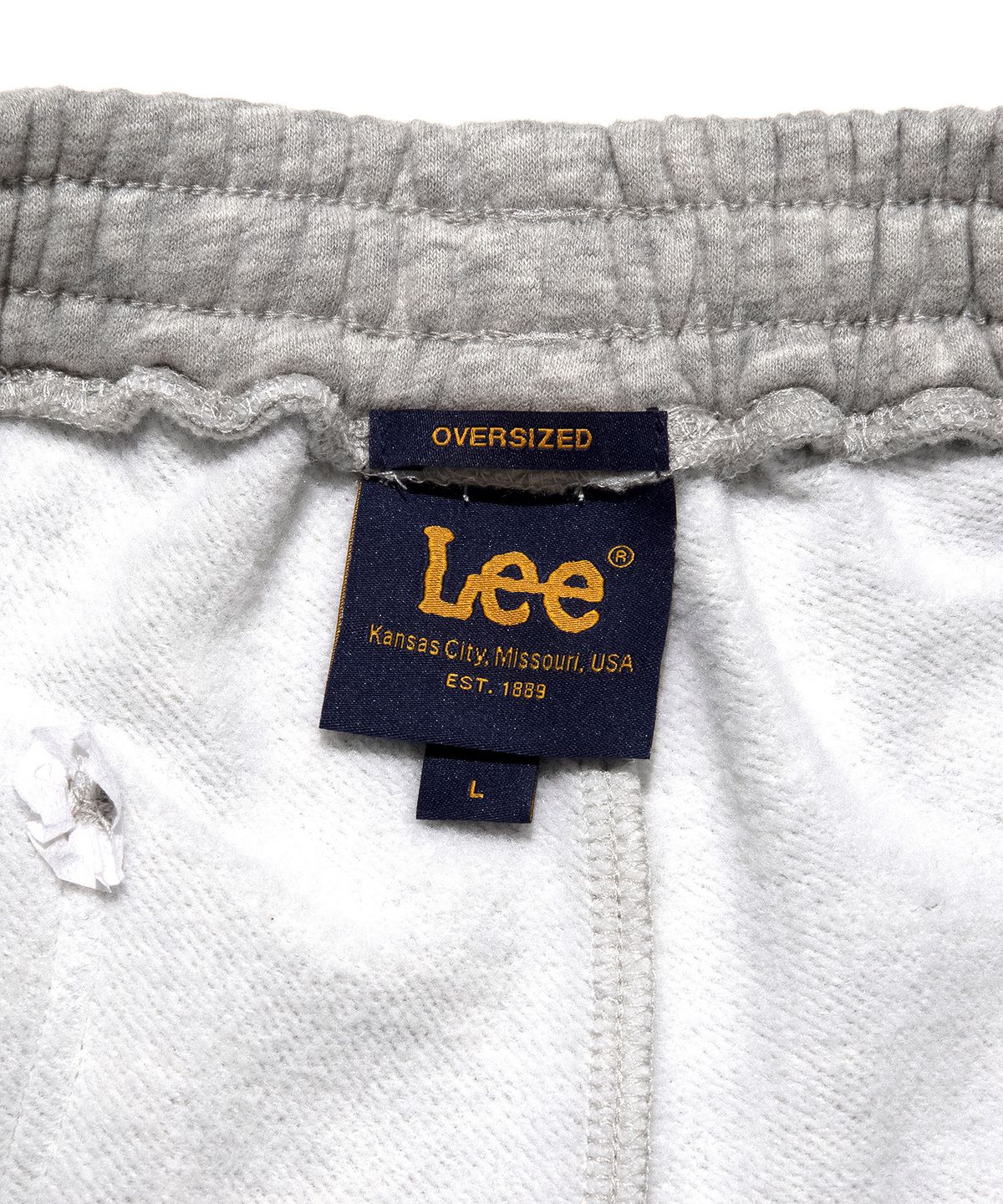리(LEE) 오버사이즈드 기모 스웻 팬츠 그레이